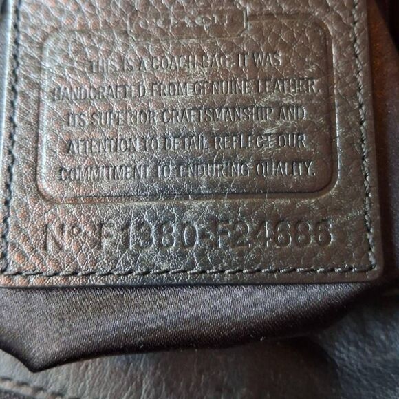 Coach Campbell Black Leather Shoulder Bag w/ Dust Bag – Triple Compartment – Gol - Picture 12 of 13